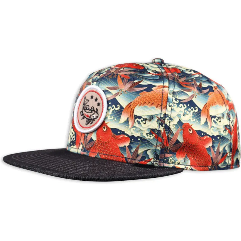 cepice-rovna-vicebarevna-snapback-koi-linen-djinns