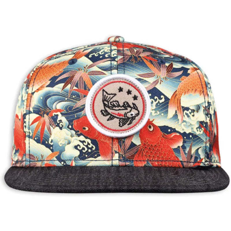 cepice-rovna-vicebarevna-snapback-koi-linen-djinns