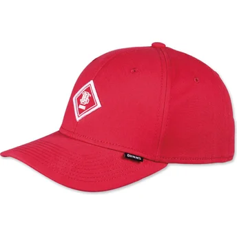 Čepice zaoblená červená nastavitelný pásek Brushed Twill TrueFit 2.0 Djinns