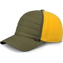 gorra-curva-grun-und-gelb-snapback-hft-puffy-nylon-von-djinns
