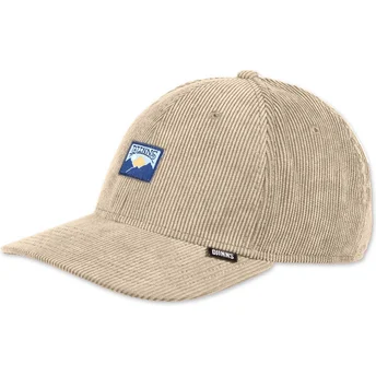 Beige gebogene Snapback-Kappe Mountains TrueFit Cord von Djinns