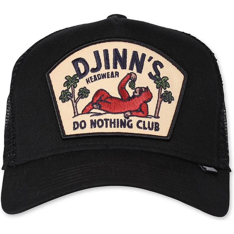 svart-trucker-keps-do-nothing-club-hft-dnc-sloth-fran-djinns