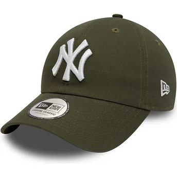 Grüne verstellbare Curved Cap 9TWENTY League Essential der New York Yankees MLB von New Era