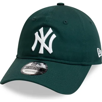 Dunkelgrüne verstellbare Curved Cap 9TWENTY League Essential der New York Yankees MLB von New Era