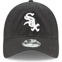 schwarze-verstellbare-9twenty-core-classic-kappe-der-chicago-white-sox-mlb-von-new-era