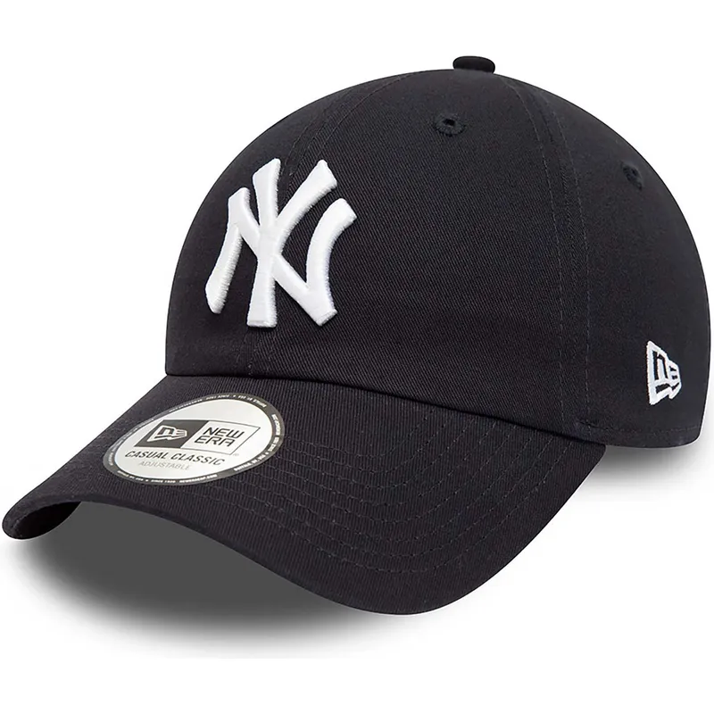marineblaue-verstellbare-curved-cap-9twenty-league-essential-der-new-york-yankees-mlb-von-new-era
