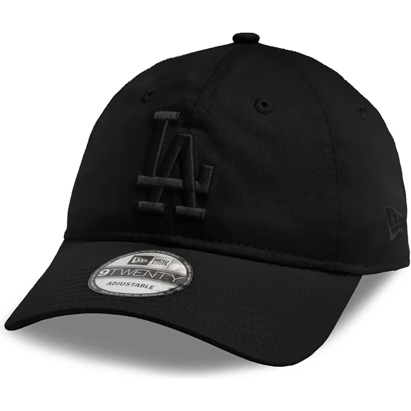 los-angeles-dodgers-mlb-svart-justerbar-bojd-keps-med-svart-logo-9twenty-league-essential-fran-new-era
