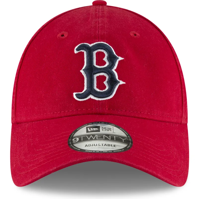 rod-justerbar-kurvad-keps-med-marinbla-logotyp-9twenty-core-classic-fran-boston-red-sox-mlb-av-new-era