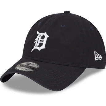 Justerbar marinblå 9TWENTY Core Classic keps med kurva från Detroit Tigers MLB av New Era