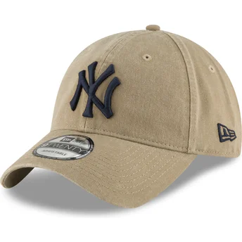 Čepice zaoblená hnědá nastavitelný 9TWENTY Core Classic New York Yankees MLB New Era