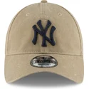 justerbar-ljusbrun-bojd-keps-med-marinbla-logotyp-9twenty-core-classic-new-york-yankees-mlb-fran-new-era