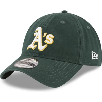 Čepice zaoblená zelená nastavitelný pásek 9TWENTY Core Classic Oakland Athletics MLB New Era