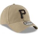cap-zaoblena-brown-adjustable-strap-claro-negro-9twenty-core-classic-pittsburgh-pirates-mlb-new-era
