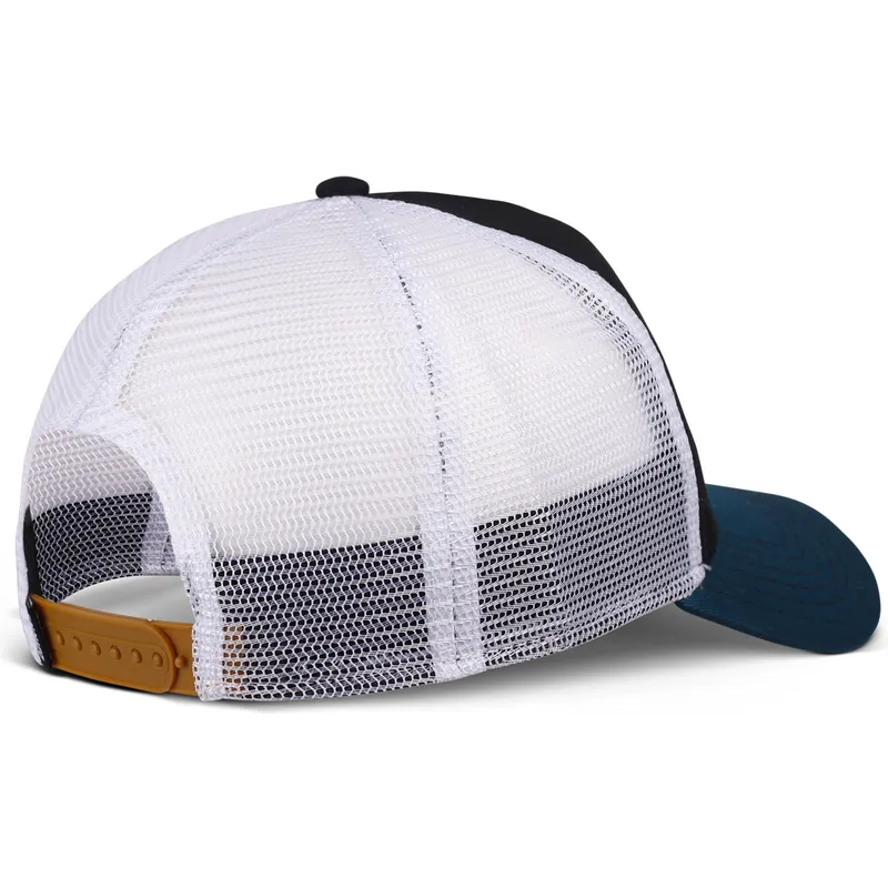 schwarze-weisse-und-blaue-trucker-cap-being-cheered-hft-von-djinns