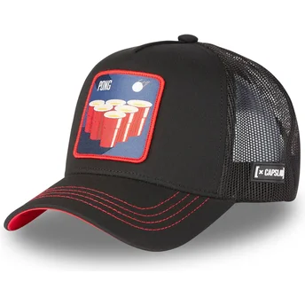Cap zaoblená black snapback Beer Pong Cocktails Capslab