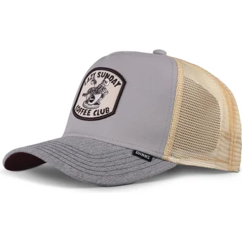Čepice zaoblená šedá snapback Coffee Club HFT Djinns