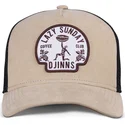 beige-och-svart-truckerkeps-lazy-classic-hft-fran-djinns