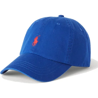 Čepice zaoblená modrá nastavitelný Cotton Chino Classic Sport Polo Ralph Lauren