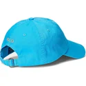 verstellbare-blaue-kappe-mit-gebogenem-schirm-und-orangefarbenem-logo-aus-baumwoll-chino-classic-sport-von-polo-ralph-lauren