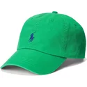 verstellbare-grune-kappe-mit-gebogenem-schirm-und-blauem-logo-cotton-chino-classic-sport-von-polo-ralph-lauren