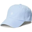 hellblaue-verstellbare-curved-cap-mit-weissem-logo-cotton-chino-classic-sport-von-polo-ralph-lauren