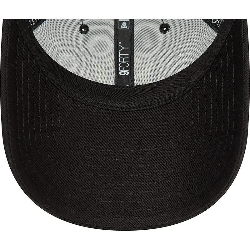 schwarze-verstellbare-curved-cap-mit-gelbem-logo-9forty-league-essential-der-new-york-yankees-mlb-von-new-era