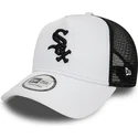 weiss-schwarze-a-frame-league-essential-trucker-kappe-der-chicago-white-sox-mlb-von-new-era