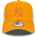 new-era-mlb-new-york-yankees-a-frame-league-essential-orange-und-weisse-trucker-kappe-mit-orangem-logo