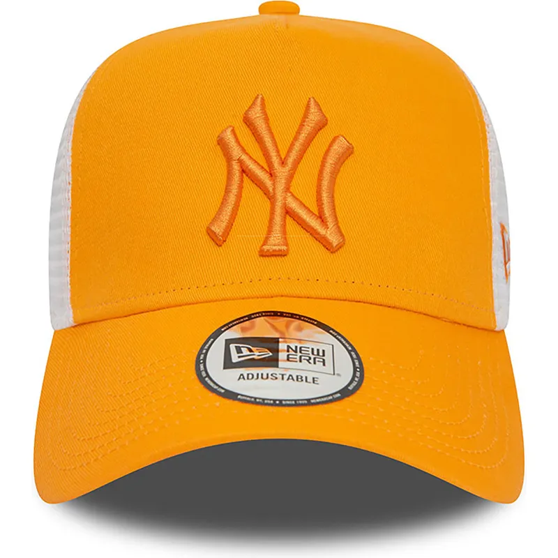 cepice-zaoblena-oranzova-snapback-a-frame-league-essential-new-york-yankees-mlb-new-era