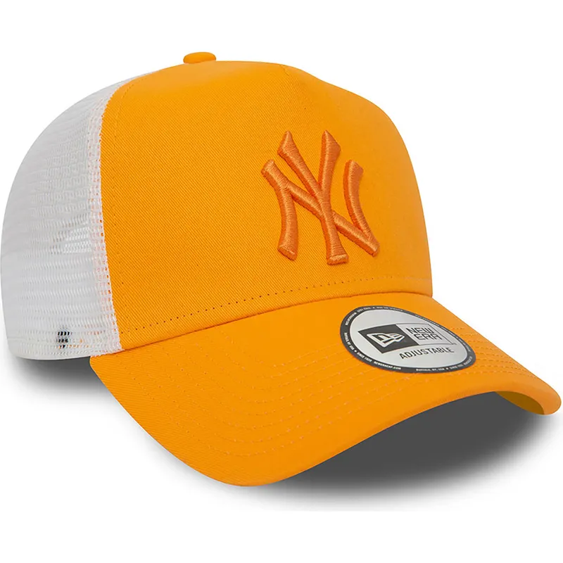cepice-zaoblena-oranzova-snapback-a-frame-league-essential-new-york-yankees-mlb-new-era