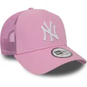 new-era-mlb-new-york-yankees-league-essential-a-frame-trucker-cap-rosa