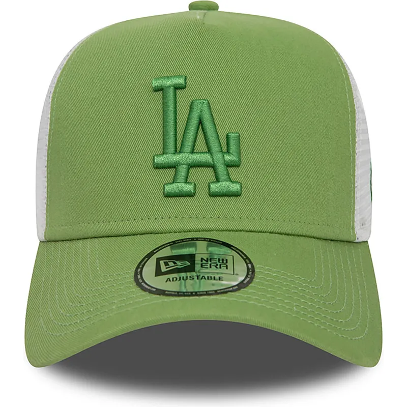 cepice-zaoblena-zelena-snapback-a-frame-league-essential-los-angeles-dodgers-mlb-new-era
