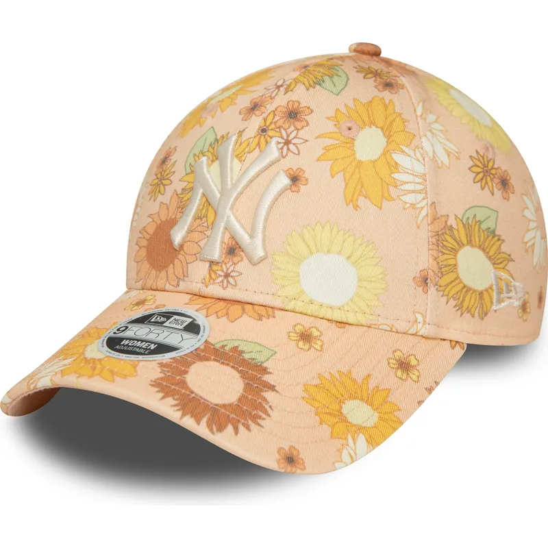 cepice-zaoblena-oranzova-nastavitelny-9forty-floral-all-over-print-new-york-yankees-mlb-new-era