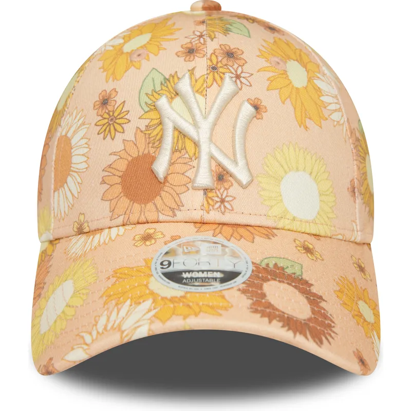 cepice-zaoblena-oranzova-nastavitelny-9forty-floral-all-over-print-new-york-yankees-mlb-new-era