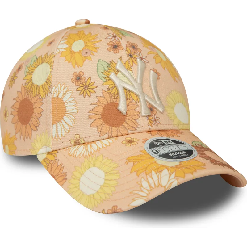cepice-zaoblena-oranzova-nastavitelny-9forty-floral-all-over-print-new-york-yankees-mlb-new-era