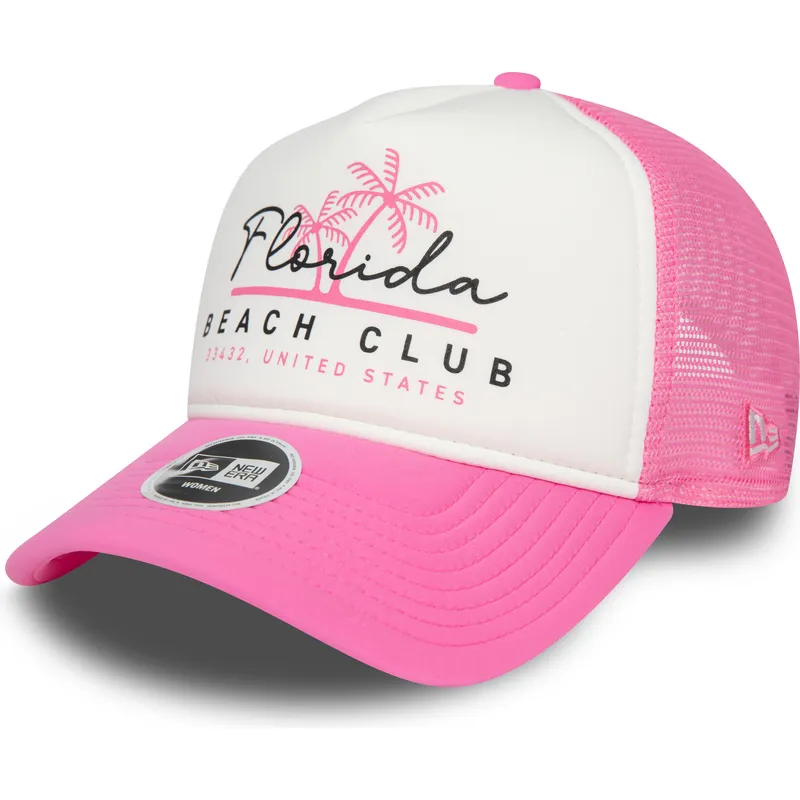cepice-zaoblena-ruzova-snapback-a-frame-foam-front-florida-beach-club-new-era