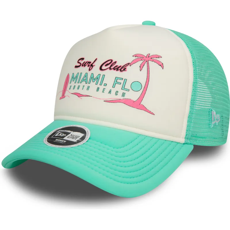 cepice-zaoblena-zelena-snapback-a-frame-foam-front-miami-surf-club-florida-new-era