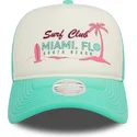 new-era-miami-surf-club-florida-damen-trucker-kappe-in-weiss-und-grun-mit-a-frame-schaumstofffront