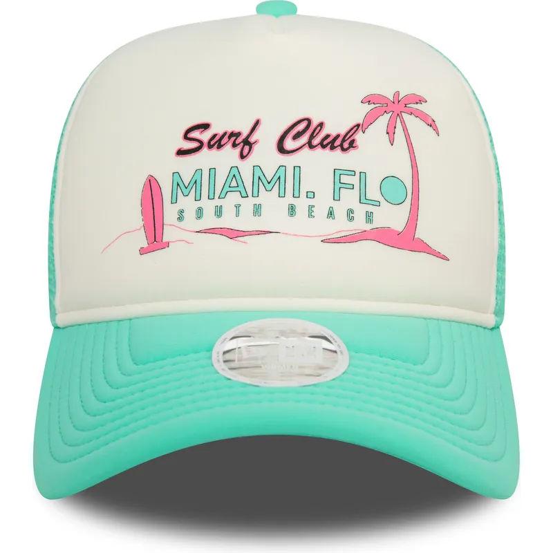 cepice-zaoblena-zelena-snapback-a-frame-foam-front-miami-surf-club-florida-new-era