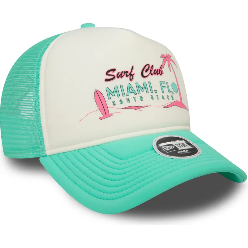 cepice-zaoblena-zelena-snapback-a-frame-foam-front-miami-surf-club-florida-new-era