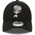 9forty-verstellbare-schwarze-curved-cap-der-minor-league-lansing-lugnuts-milb-von-new-era