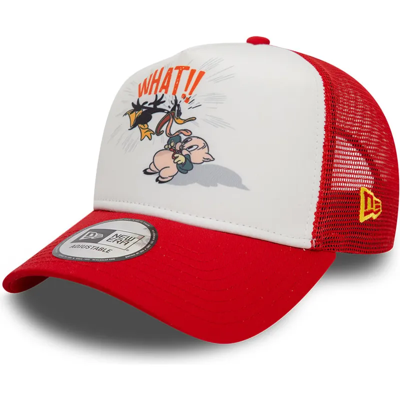 cepice-zaoblena-cervena-snapback-a-frame-character-pato-lucas-y-porky-pig-looney-tunes-new-era