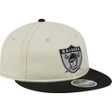 oakland-raiders-nfl-new-era-9fifty-retro-crown-denim-justerbar-beige-och-svart-platt-keps