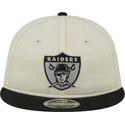 oakland-raiders-nfl-new-era-9fifty-retro-crown-denim-justerbar-beige-och-svart-platt-keps