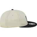beige-och-svart-justerbar-platt-keps-9fifty-retro-crown-denim-oakland-raiders-nfl-fran-new-era
