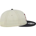 beige-und-marineblaue-flache-9fifty-retro-crown-denim-kappe-der-boston-red-sox-mlb-von-new-era