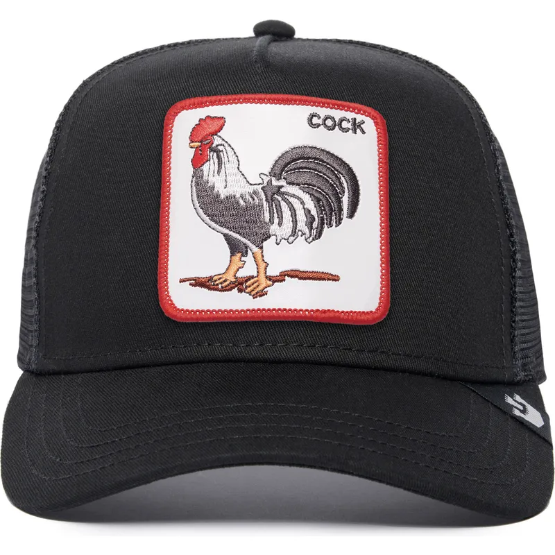 schwarze-trucker-kappe-hahn-the-cock-the-farm-von-goorin-bros