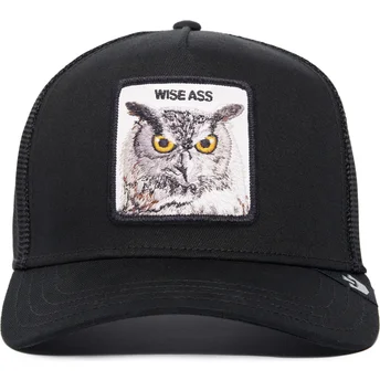 schwarze-trucker-kappe-eule-wise-ass-owl-the-farm-premium-von-goorin-bros