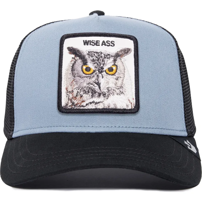 goorin-bros-wise-ass-owl-the-farm-premium-bla-och-svart-truckerkeps