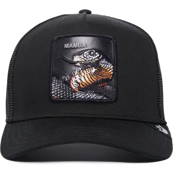 Svart trucker-keps orm Mamba The Farm Premium från Goorin...